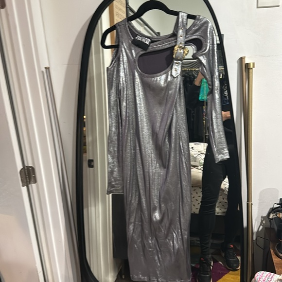 Versace silver midi dress - Picture 4 of 5